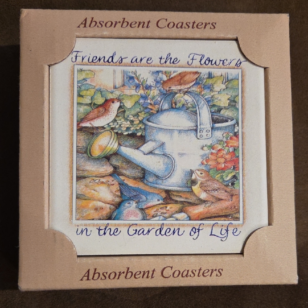 Garden Life Highland Graphics Absorbent Tile Coasters